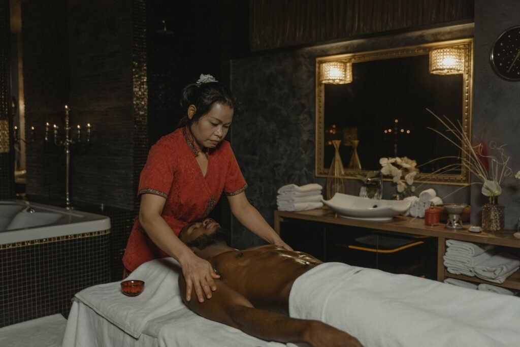 Massage du dos relaxant
